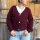 Alpaka Cardigan "Weinrot" von Sarah & Sally