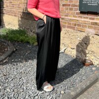 Satinhose Wide Leg schwarz One Size
