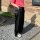 Satinhose Wide Leg schwarz One Size