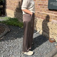 Satinhose Wide Leg braun One Size