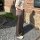 Satinhose Wide Leg braun One Size