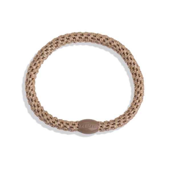 Kknekki Haargummi slim beige glitter