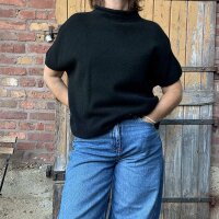 Kurzarmpullover mit Rollkragen "schwarz"