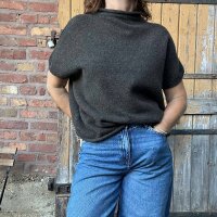 Kurzarmpullover mit Rollkragen "braun"