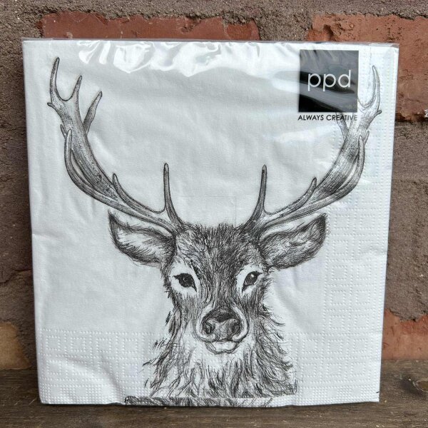 Serviette 33x33 "Hirsch"