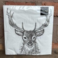 Serviette 33x33 "Hirsch"