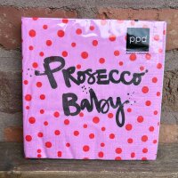 Serviette 33x33 "Prosecco Baby"