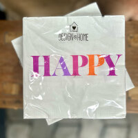 Serviette 33x33 "Happy"