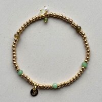 Armband Golden Dots Charms "Green" von Super Gem