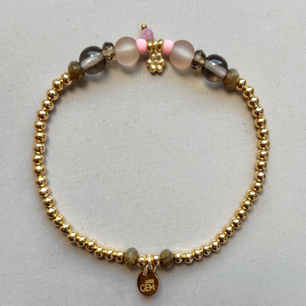 Armband Golden Sorbet "Grey" von Super Gem