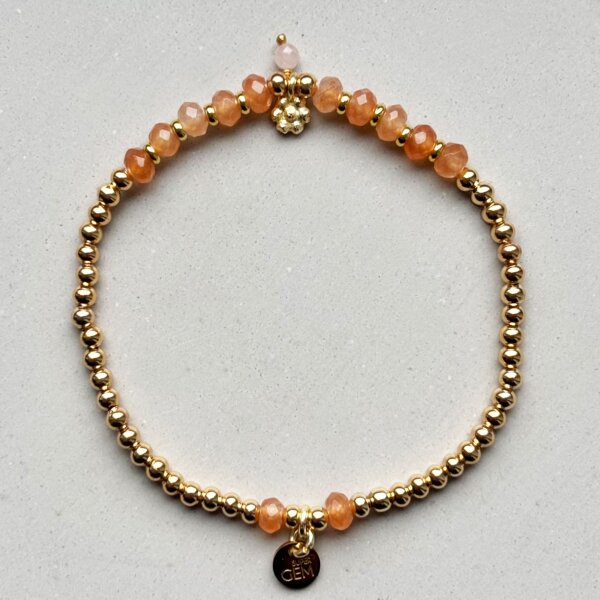 Armband Golden Achat "Orange" von Super Gem