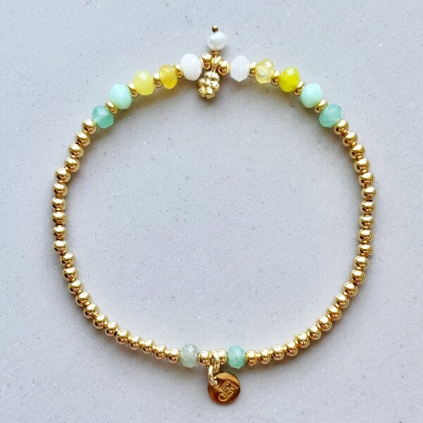 Armband Golden Achat "Yellow" von Super Gem