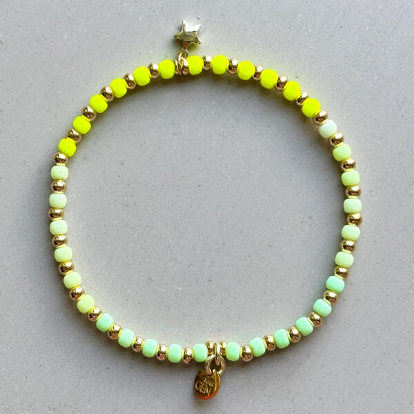 Armband Golden Stars "Yellow" von Super Gem