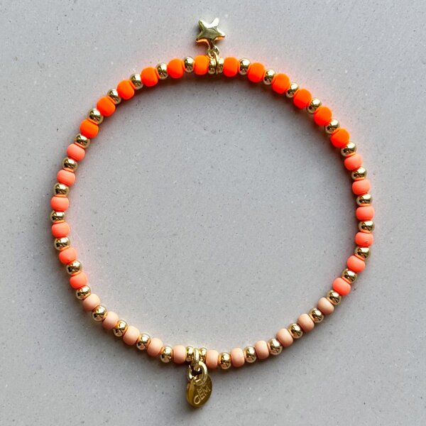 Armband Golden Stars "Orange" von Super Gem