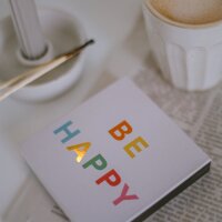 Streichhölzer "Be happy" von Eulenschnitt
