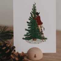 Postkarte "Tree girl" von Eulenschnitt