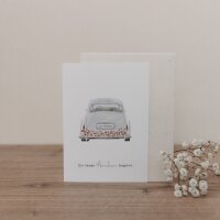 Klappkarte "Hochzeitsauto" von Eulenschnitt