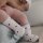 Babysocken "Allover Herzen rot" von Eulenschnitt 16-18