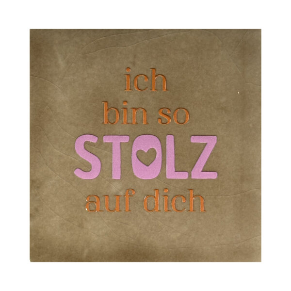 Bunte Fliese "Ich bin so stolz auf dich" von Yett