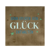 Bunte Fliese "Kann Spuren von Glück...