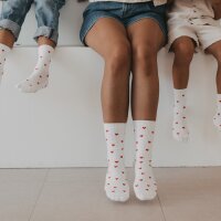 Socken "Allover Herzen rot" von Eulenschnitt 35-38