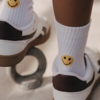 Socken Kids "weiß Smiley" von Eulenschnitt 23-26
