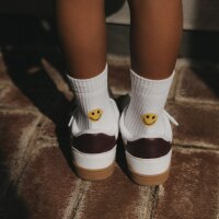 Socken Kids "weiß Smiley" von Eulenschnitt 23-26