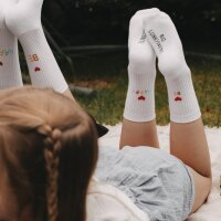 Socken Kids "Be happy" von Eulenschnitt 23-26