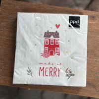 Serviette 33x33 "Make it Merry"
