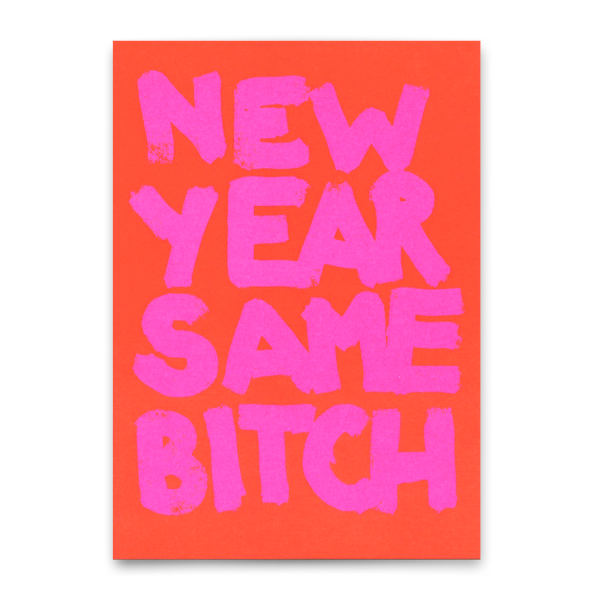 Postkarte "Same Bitch" von Deli Cards