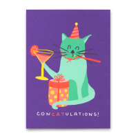 Postkarte "ConCatulations" von Deli Cards
