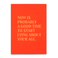 Postkarte "Lying about age" von Deli Cards