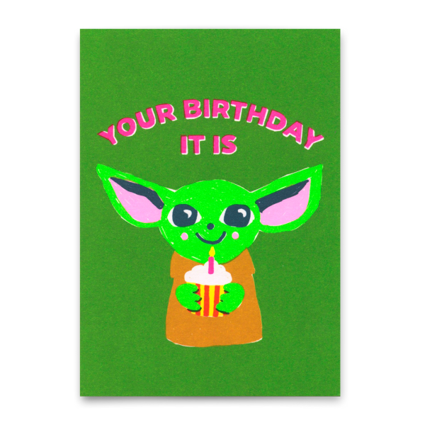 Postkarte "Your Birthday it is" von Deli Cards