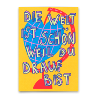 Postkarte "Die Welt ist schön" von Deli Cards