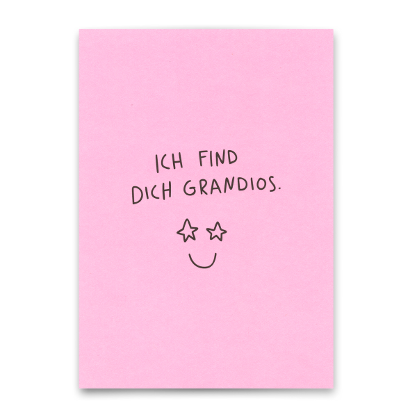 Postkarte "Ich find dich grandios" von Deli Cards
