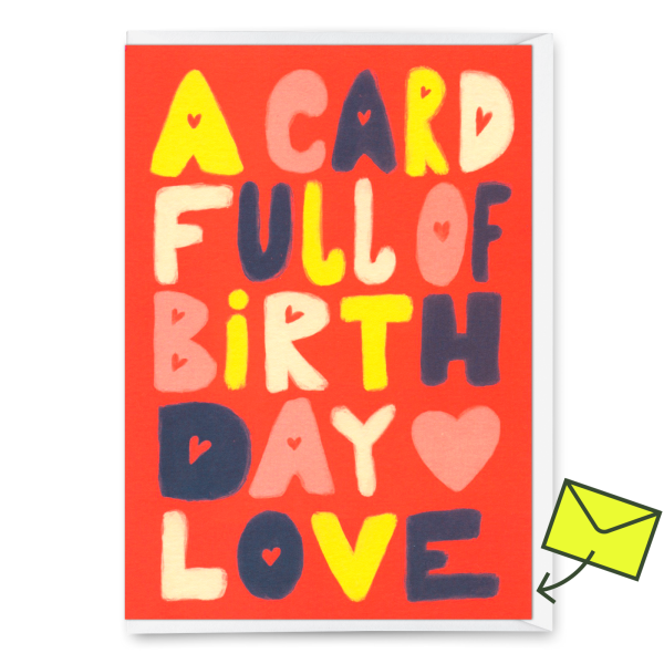 Klappkarte "Birthday love" von Deli Cards