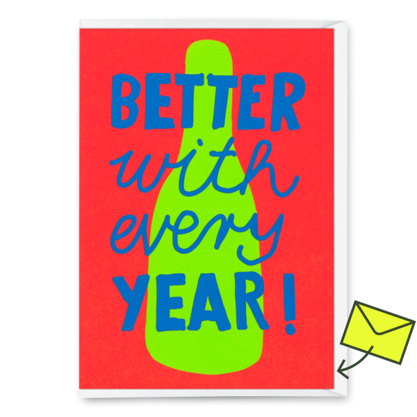 Klappkarte "Better every year" von Deli Cards