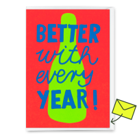 Klappkarte "Better every year" von Deli Cards