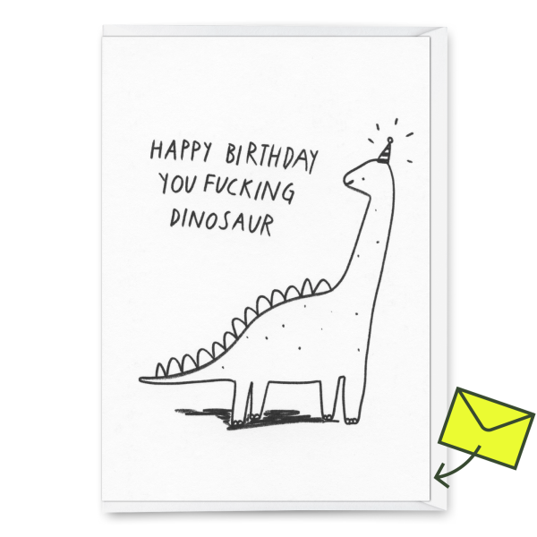Klappkarte "Fucking dinosaur" von Deli Cards
