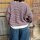 Strickjacke "Streifen" bordeaux-creme One Size
