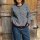 Strickjacke "Streifen" bordeaux-creme-dunkelblau One Size