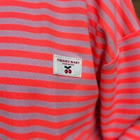 Langarm Shirt "Streifen" neoncoral-rosa One Size