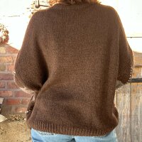 Rautenpullover braun-taupe One Size