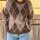 Rautenpullover braun-taupe One Size