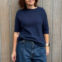 Kurzarmpullover Sina "stahlblau" One Size