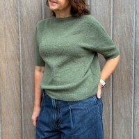 Kurzarmpullover Sina "moosgrün" One Size
