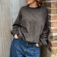 Leichtes Sweatshirt Stripe "Leo braun" One Size