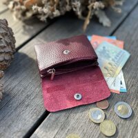 Leder-Portemonnaie S burgunder