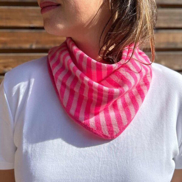 Dreieckstuch 100% Wolle "pink-rosa"