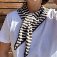 Dreieckstuch 100% Wolle "Marone-creme"